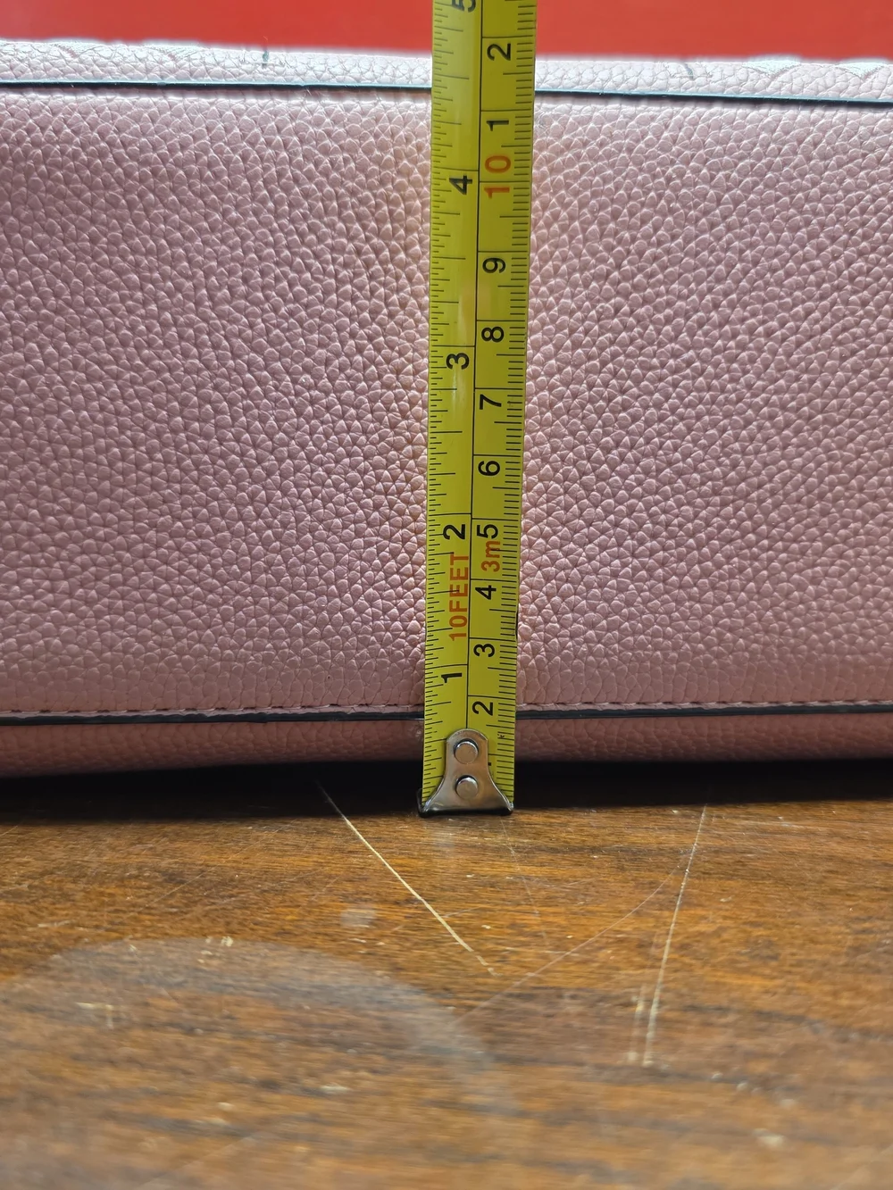 Chic Pink Satchel with Bow Charm and Gold Accents - Picture 8 of 8